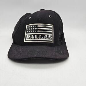 Dallas USA Flag Hat Cap Snap Back Mens One Size Black Original Twill Patriotic